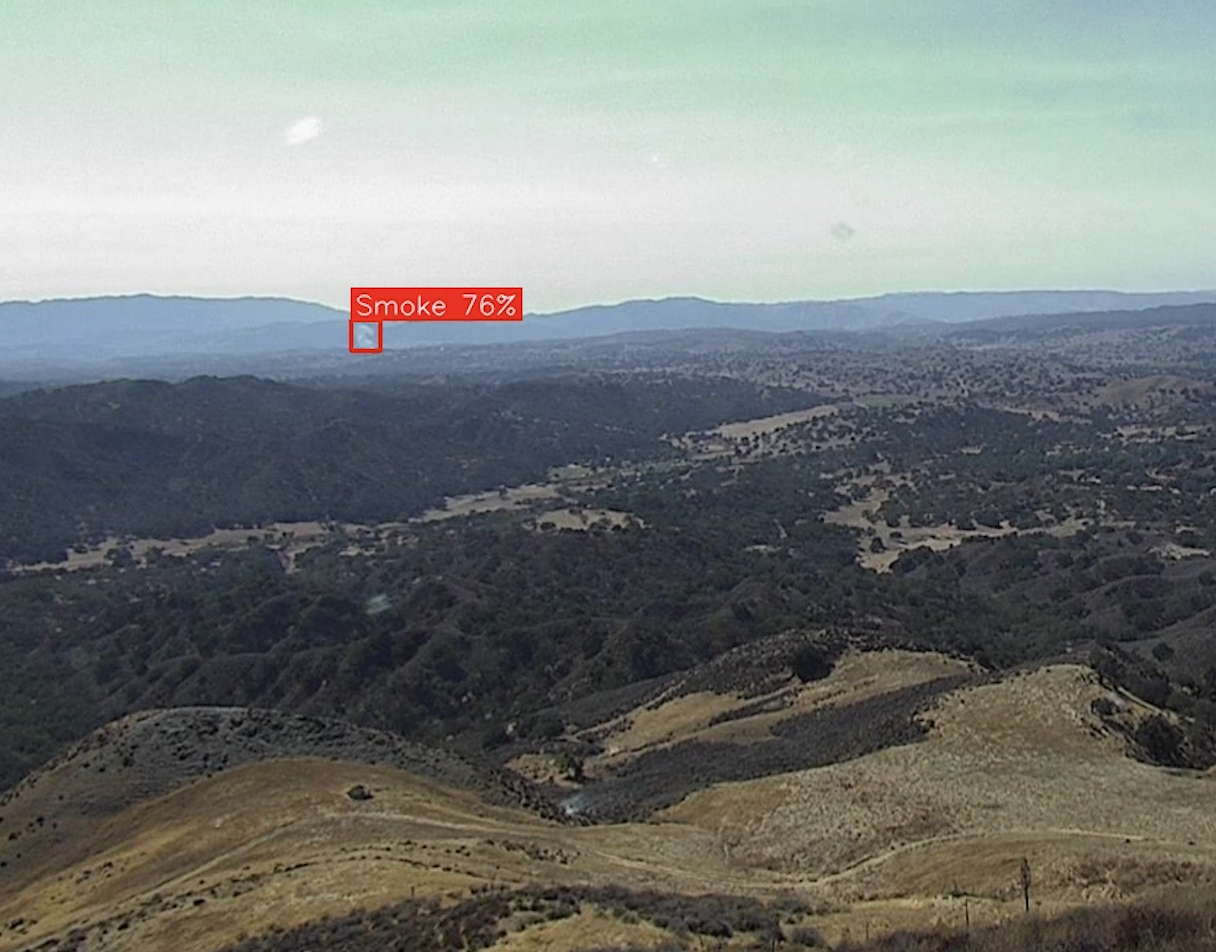 Wildfire smoke detection — close range